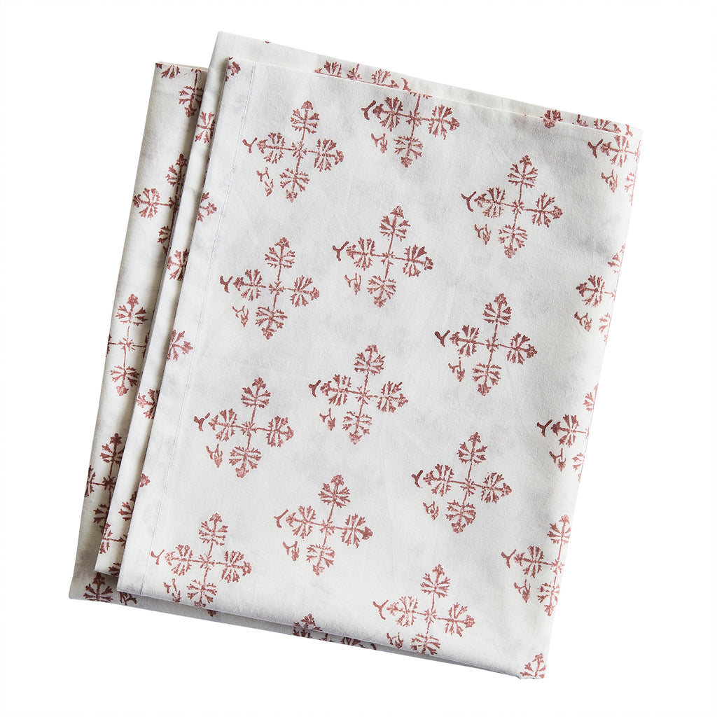 Sequim Fitted Sheet - Rose (Two Sizes Available)