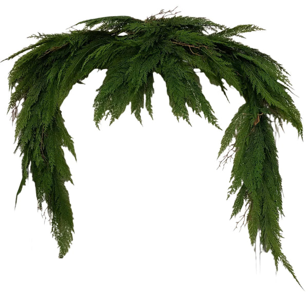 Flat Cedar Garland - 8'