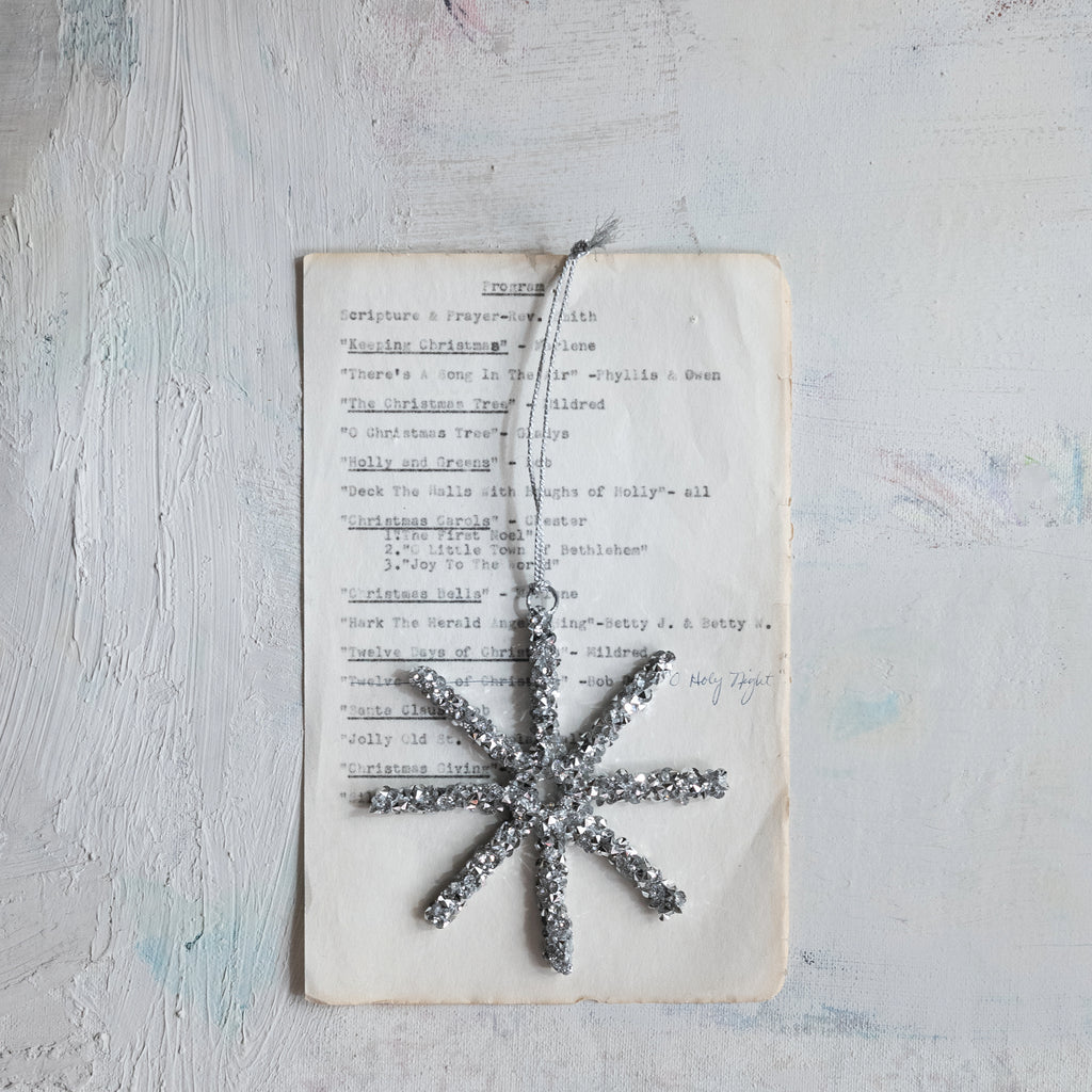 Silver Snowflake Ornament