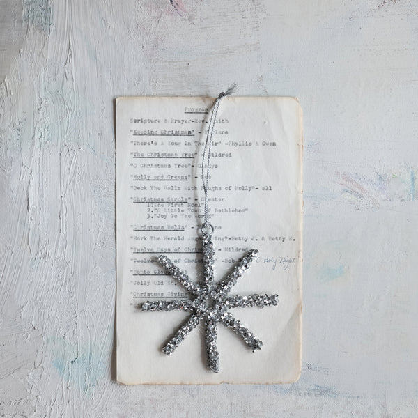 Silver Snowflake Ornament