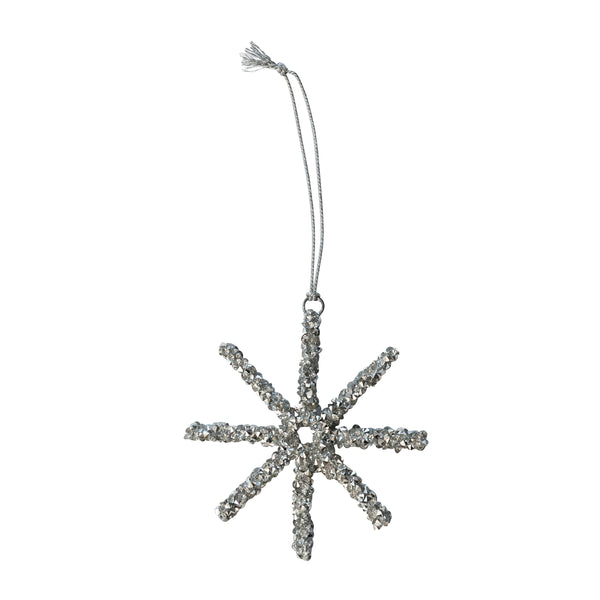 Silver Snowflake Ornament