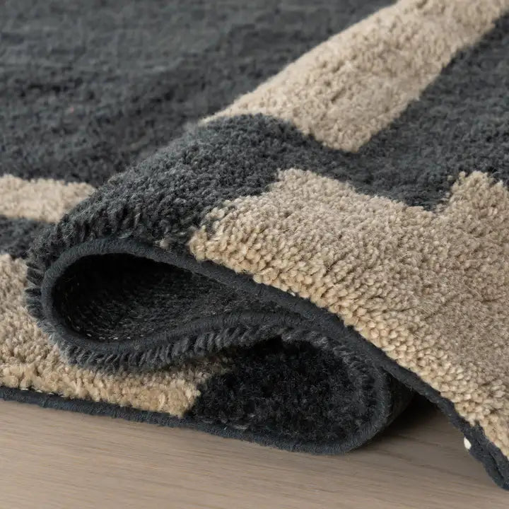 Dash & Albert - Orlina Bordered Blue Cotton Rug