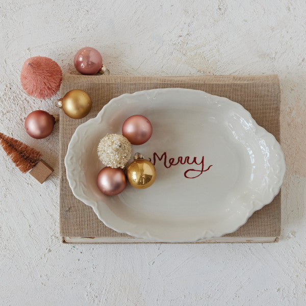 Merry Scalloped Platter