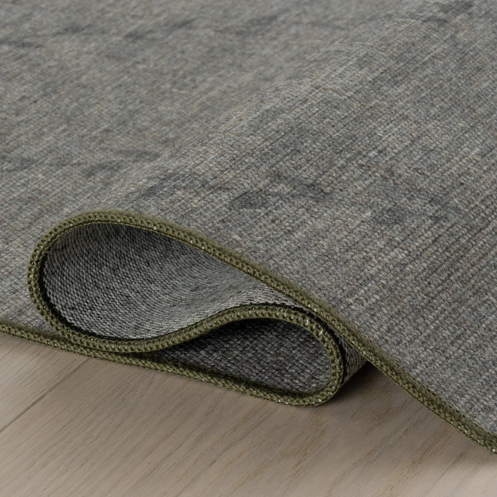Dash & Albert - Ivy Soft Floral Charcoal Machine Washable Rug