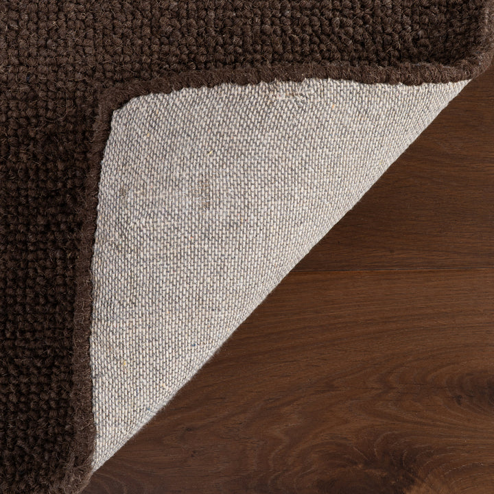 Dash & Albert - Hollis Solid Dark Brown Wool Rug