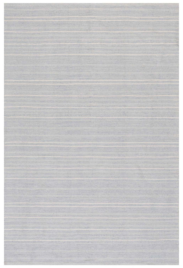 Dash & Albert - Skipper Stripe Swedish Blue Handwoven Indoor/Outdoor Rug