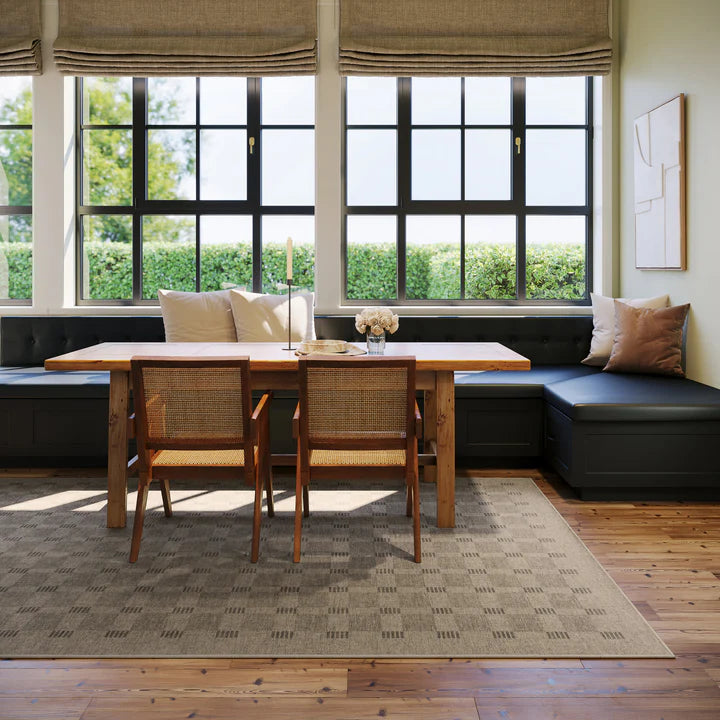 Dash & Albert - Walker Modern Checkered Brown Machine Washable Rug