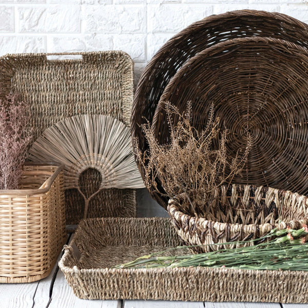 Woven Rattan Bowls (Two Sizes Available)