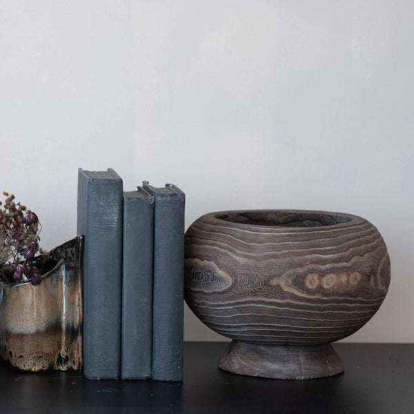 Paulownia Wood Footed Bowl