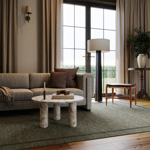 Dash & Albert - Hanover Modern Bordered Green Machine Washable Rug