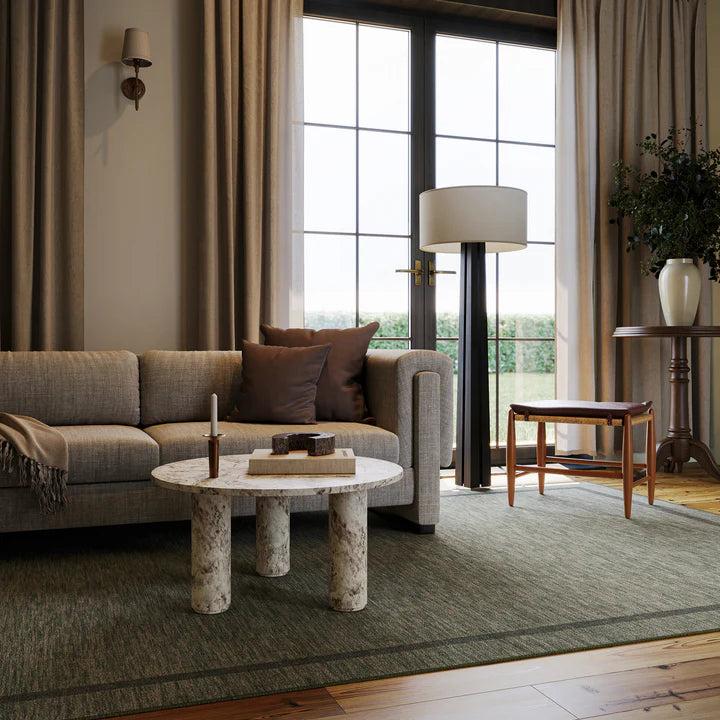 Dash & Albert - Hanover Modern Bordered Green Machine Washable Rug