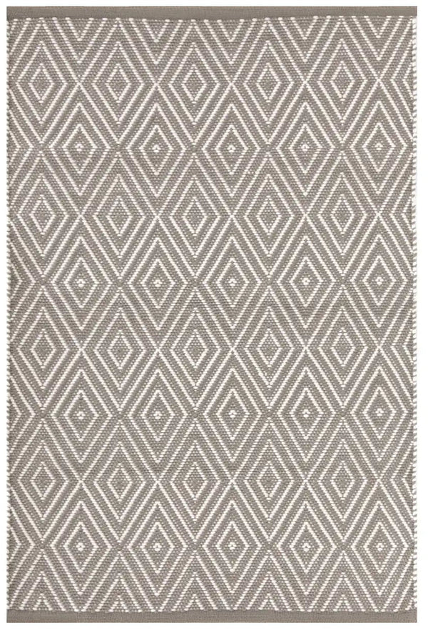 Dash & Albert - Diamond Fieldstone/Ivory Handwoven Indoor/Outdoor Rug