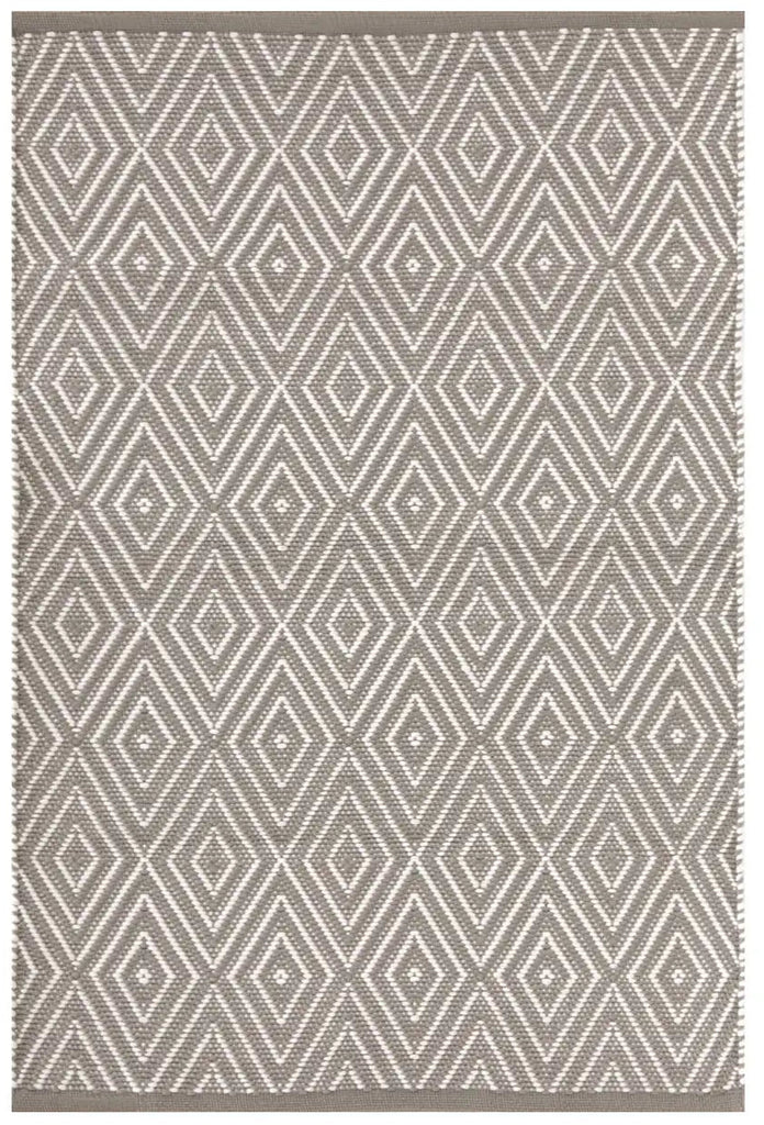 Dash & Albert - Diamond Fieldstone/Ivory Handwoven Indoor/Outdoor Rug