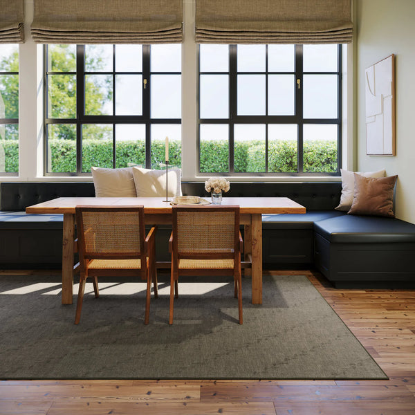 Dash & Albert - Ivy Soft Floral Charcoal Machine Washable Rug