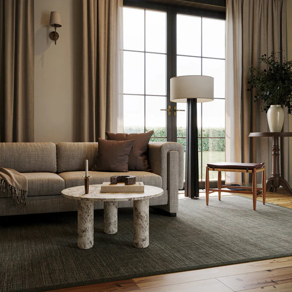 Dash & Albert - Palmer Modern Solid Green Machine Washable Rug