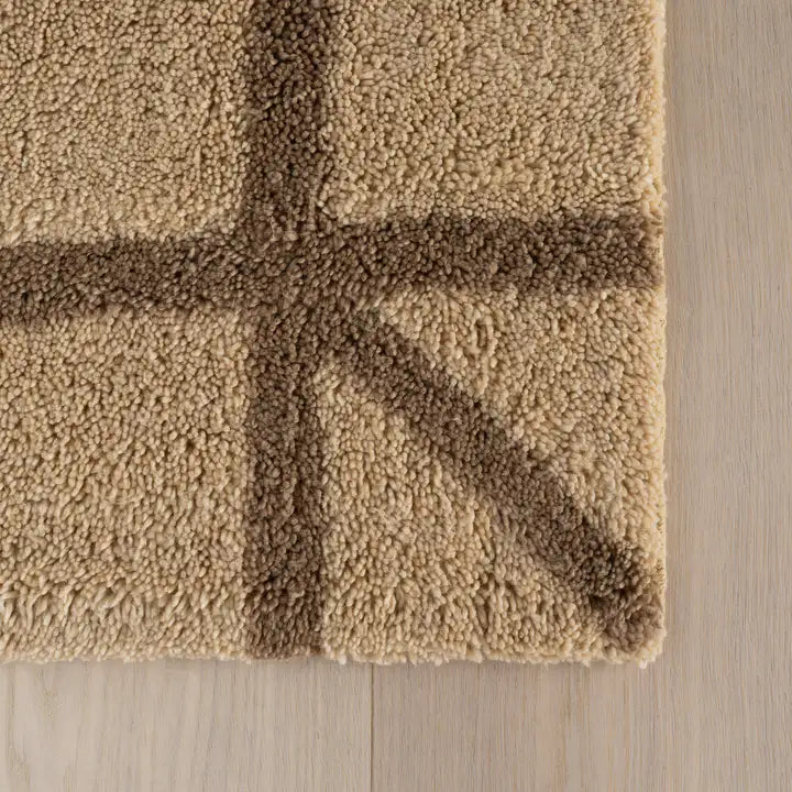 Dash & Albert - Sivra Bordered Sand Cotton Rug