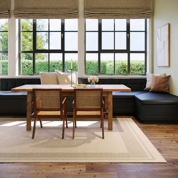 Dash & Albert - Canon Bordered Beige Wool Rug