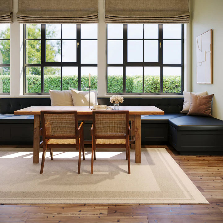 Dash & Albert - Canon Bordered Beige Wool Rug