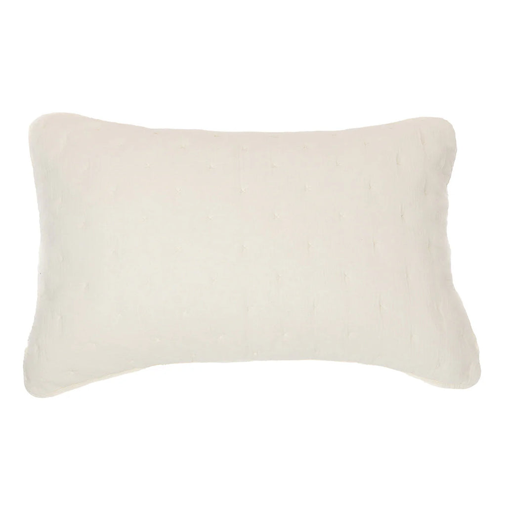 Mousseline Cotton Muslin Sham - Cream (Two Sizes Available)