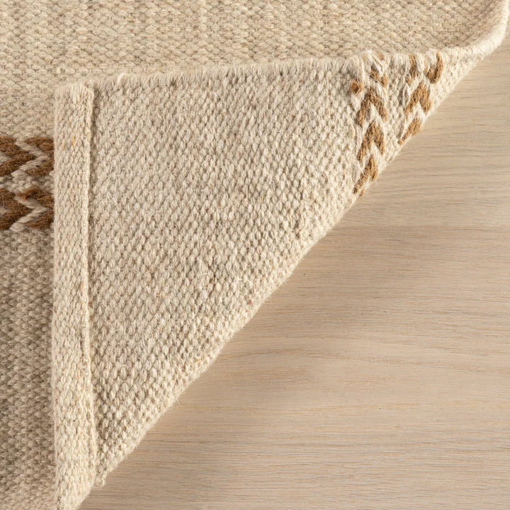 Dash & Albert - York Striped Tan Wool Rug