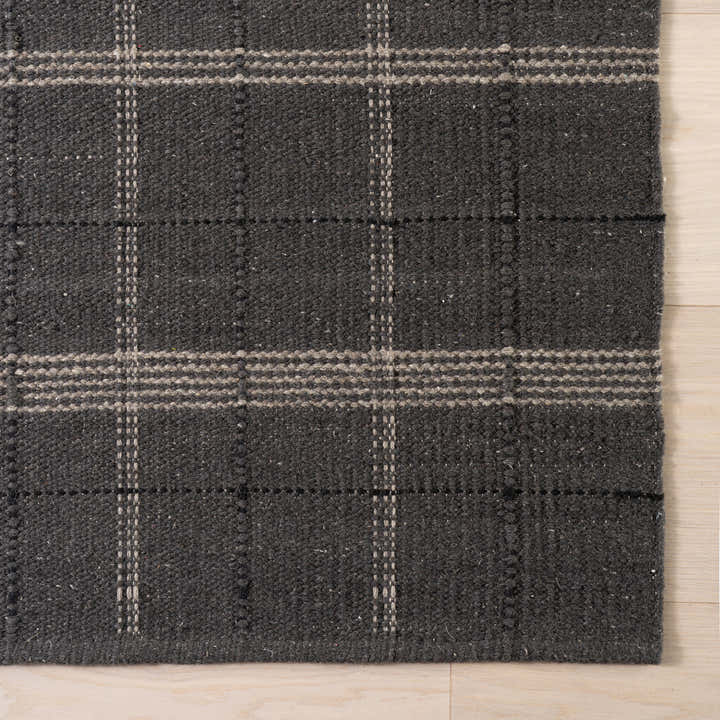 Dash & Albert - Downing Plaid Black Wool Rug