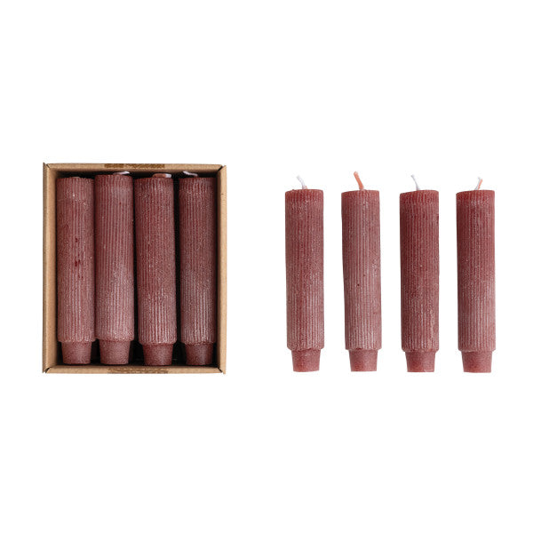Fluted Taper Candle - 5" (Eleven Colours Available)
