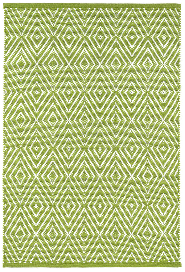 Dash & Albert - Diamond Sprout/White Handwoven Indoor/Outdoor Rug
