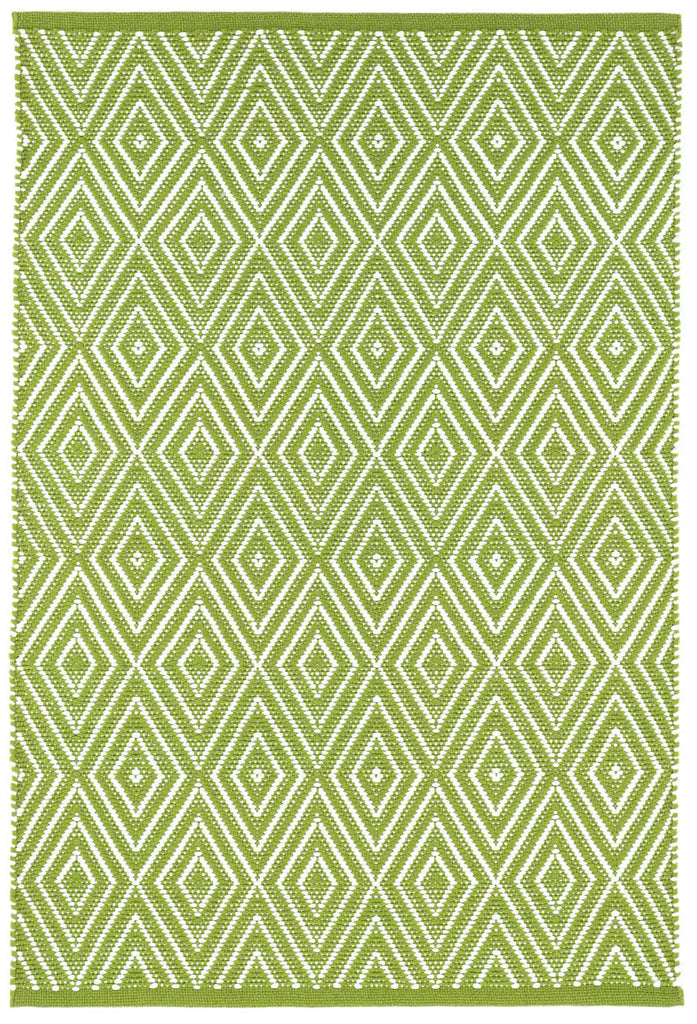 Dash & Albert - Diamond Sprout/White Handwoven Indoor/Outdoor Rug