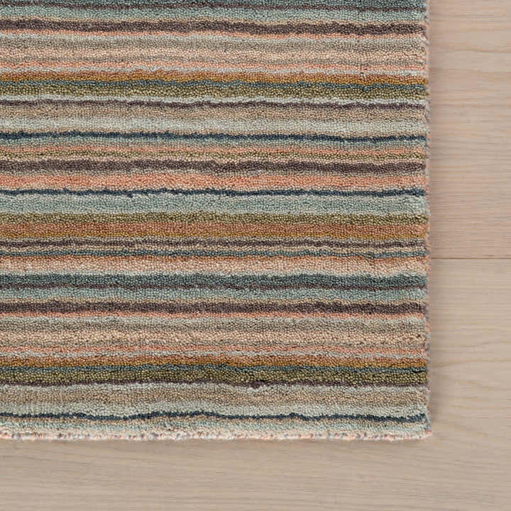 Dash & Albert - Brindle Stripe Clay Hand Loom Knotted Wool Rug