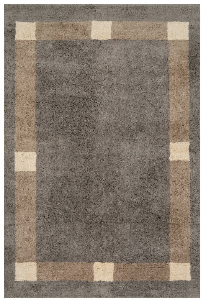 Dash & Albert - Silja Bordered Blue Cotton Rug