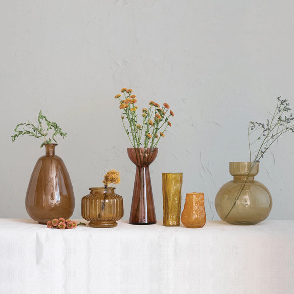 Amber Glass Vase