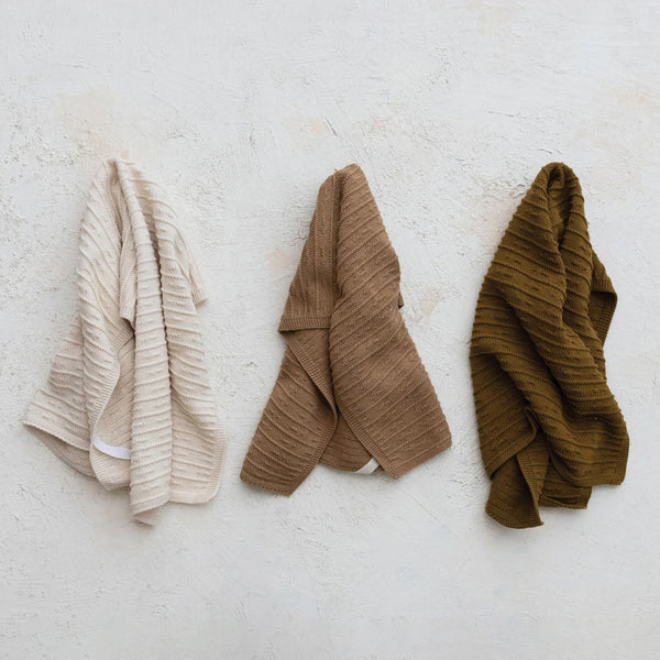 Cotton Knit Tea Towels (Three Colours Available)