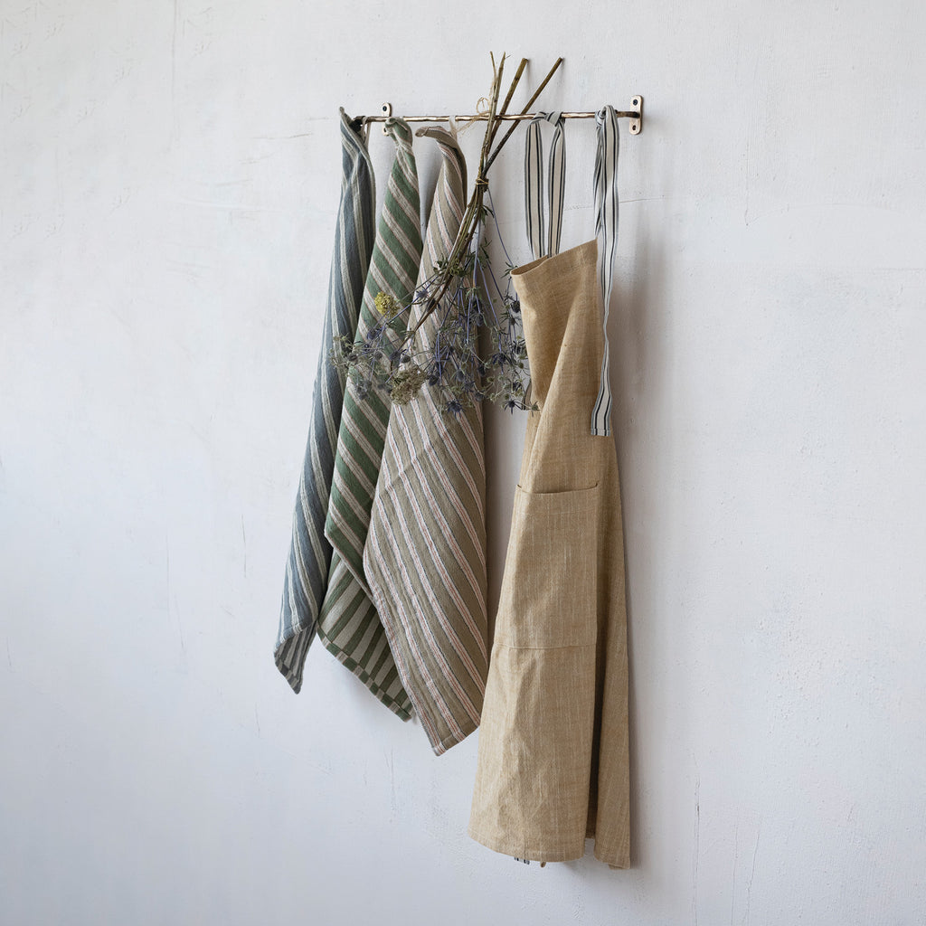 Striped Cotton Tea Towel (Three Colours Available)