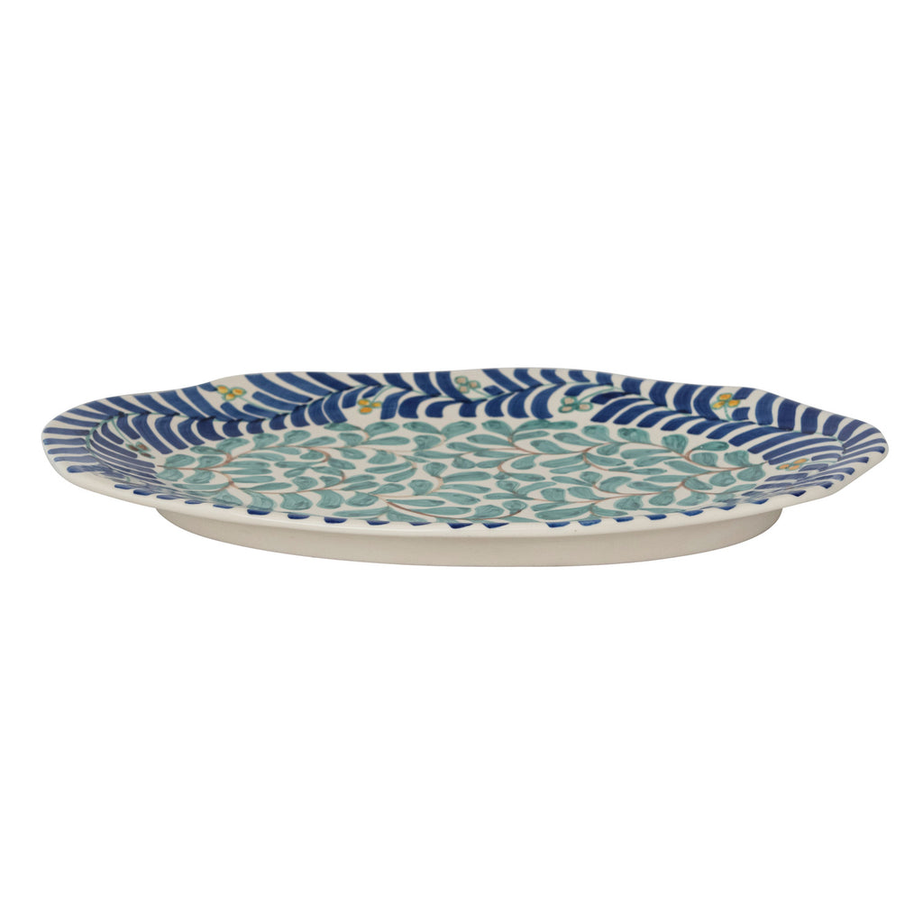 Hand-painted Vine Platter - 17"L
