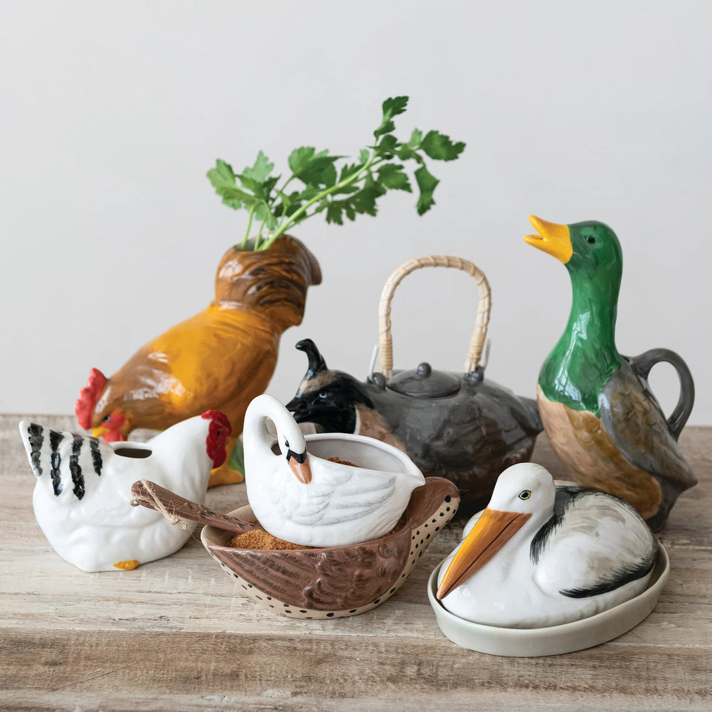 Duck Stoneware Pitcher