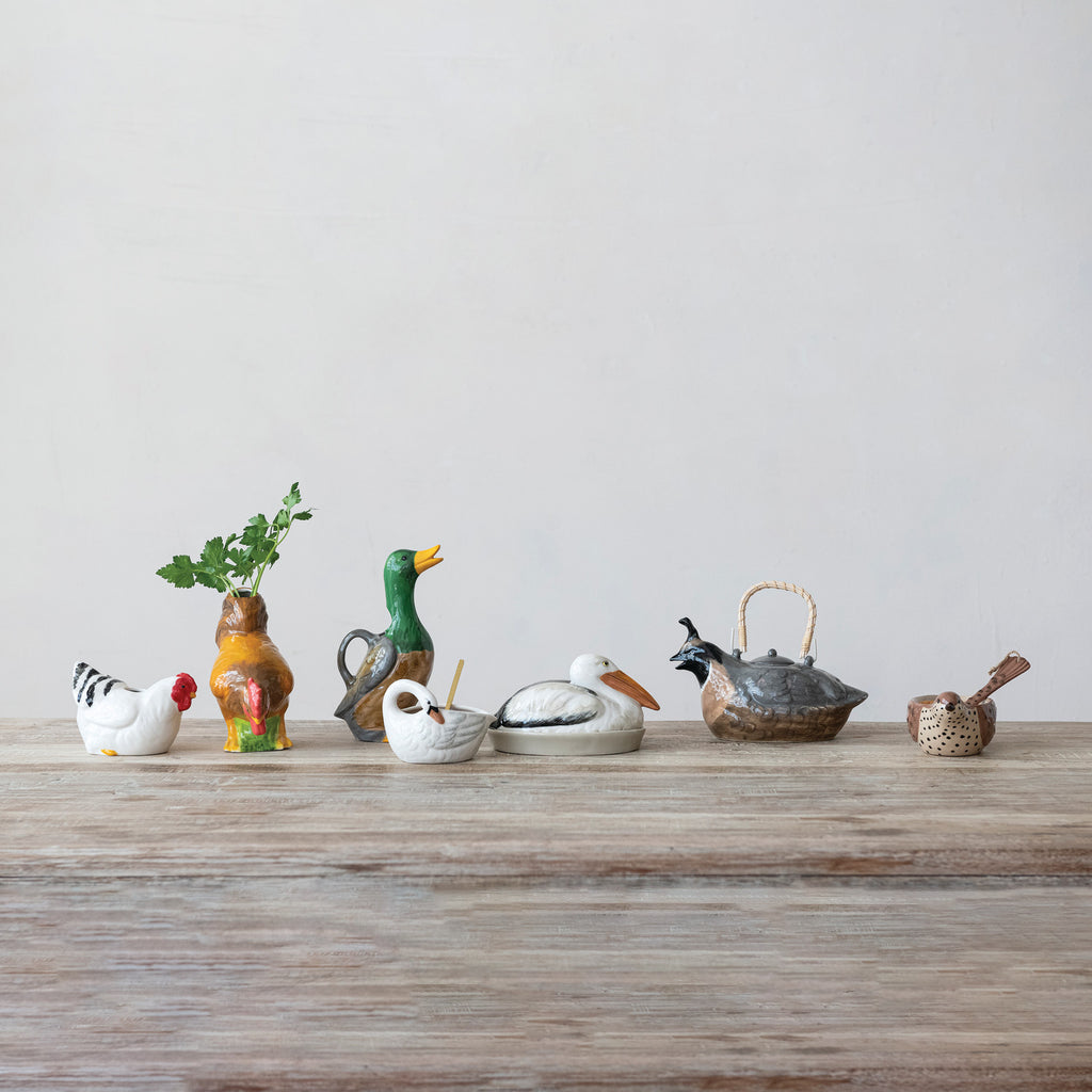 Duck Stoneware Pitcher