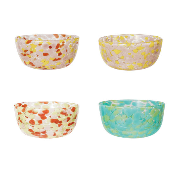 Confetti Glass Bowls (Four Colours Available)