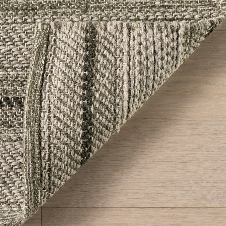 Dash & Albert - Mateo Striped Olive Wool Rug