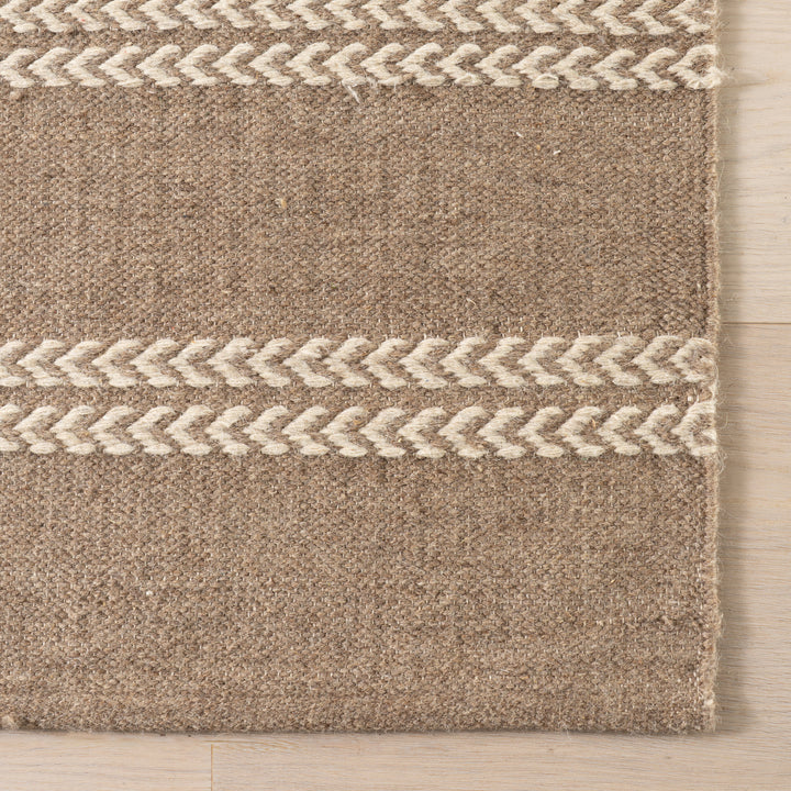Dash & Albert - York Striped Brown Wool Rug