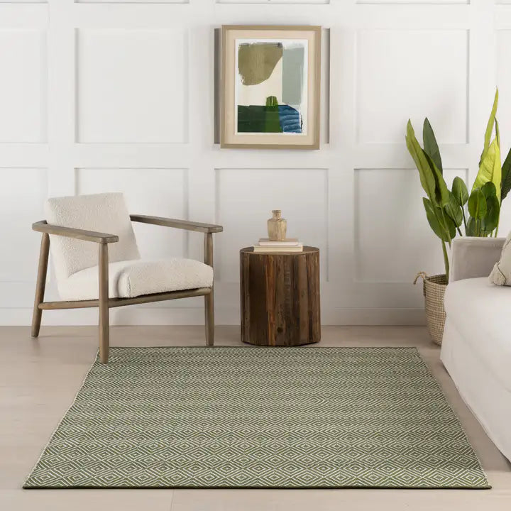 Dash & Albert - Diamond Sage Handwoven Indoor/Outdoor Rug