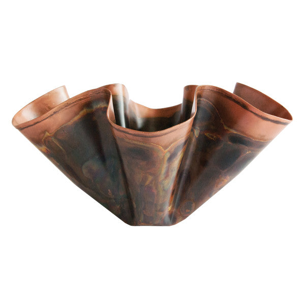 Oxidized Copper Fluted Pot