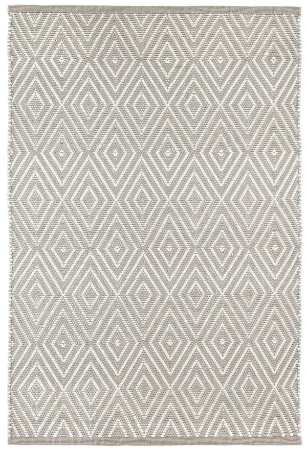 Dash & Albert - Diamond Platinum/White Handwoven Indoor/Outdoor Rug