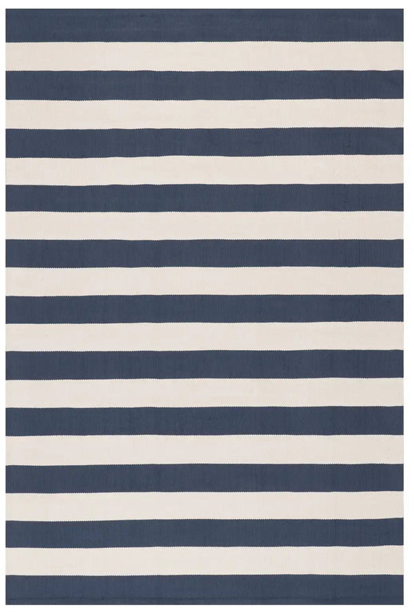 Dash & Albert - Banks Stripe Navy Handwoven Indoor/Outdoor Rug