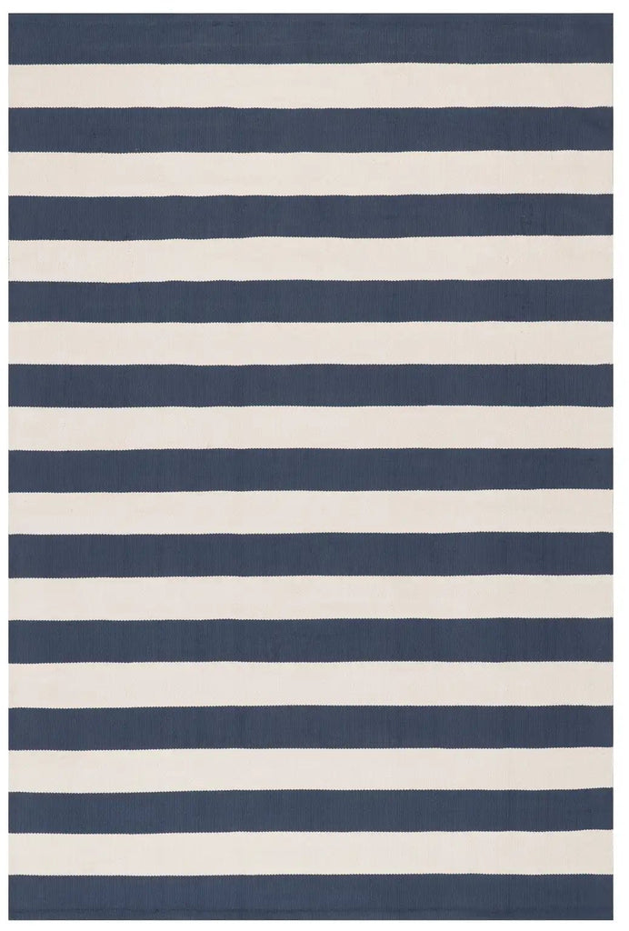 Dash & Albert - Banks Stripe Navy Handwoven Indoor/Outdoor Rug