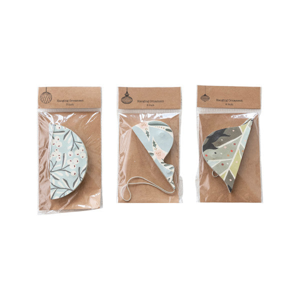 Paper Honeycomb Print Ornaments (Three Styles Available)