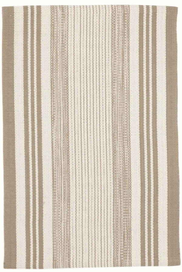 Dash & Albert - Quincy Stripe Khaki Handwoven Indoor/Outdoor Rug
