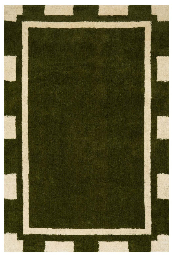 Dash & Albert - Orlina Bordered Green Cotton Rug