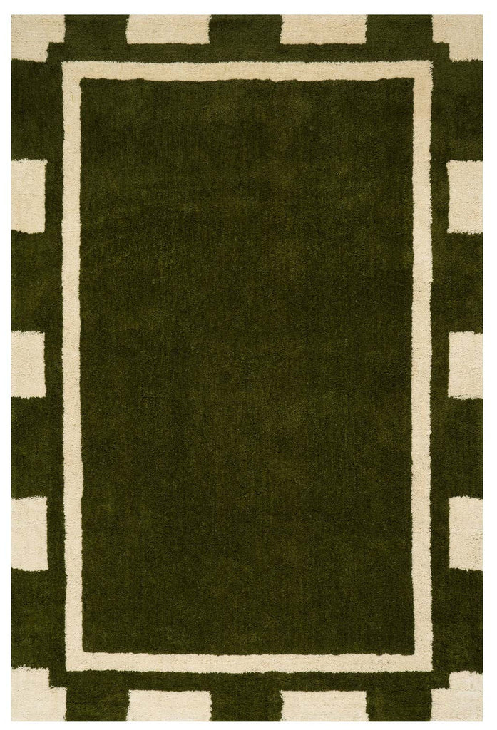 Dash & Albert - Orlina Bordered Green Cotton Rug