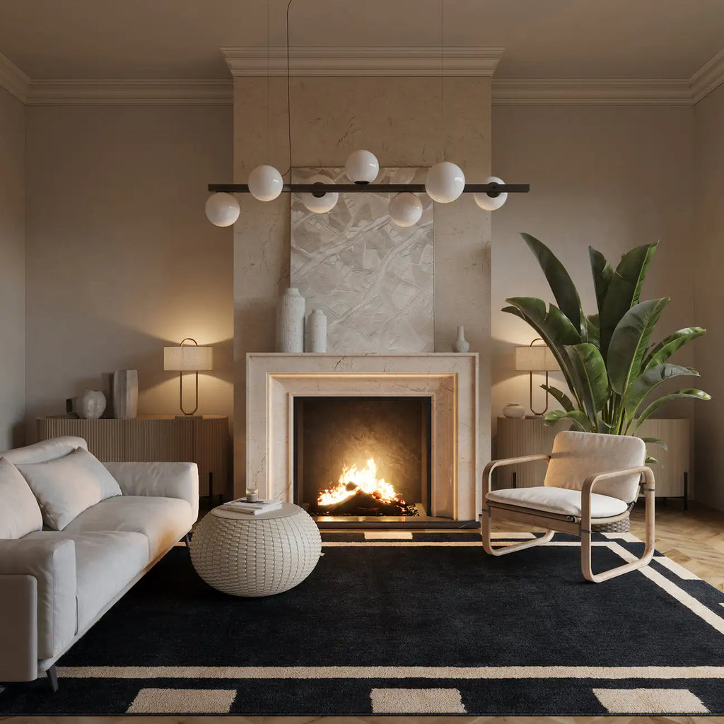 Dash & Albert - Orlina Bordered Blue Cotton Rug