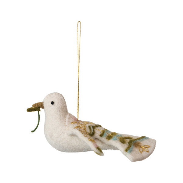 Felted Dove Ornament